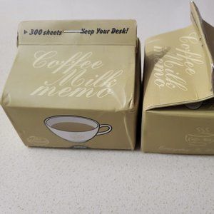 Coffee milk memo pad notepad set #1
